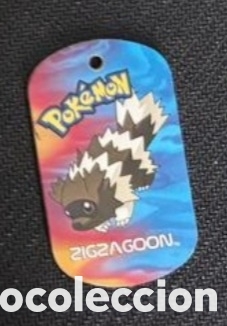 Coleccionismo Cromos antiguos: Zigzagoon metal tags 2006 nintendo chapa pokemon