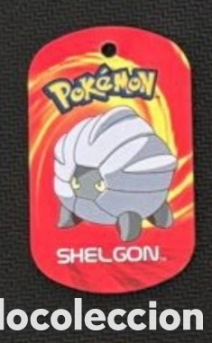 Coleccionismo Cromos antiguos: Shelgon metal tags 2006 nintendo chapa pokemon