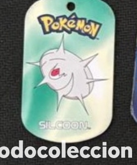 Coleccionismo Cromos antiguos: Silcoon metal tags 2006 nintendo chapa pokemon
