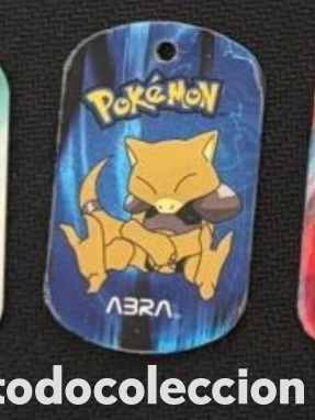 Coleccionismo Cromos antiguos: Abra metal tags 2006 nintendo chapa pokemon