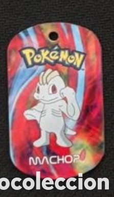 Coleccionismo Cromos antiguos: Machop metal tags 2006 nintendo chapa pokemon