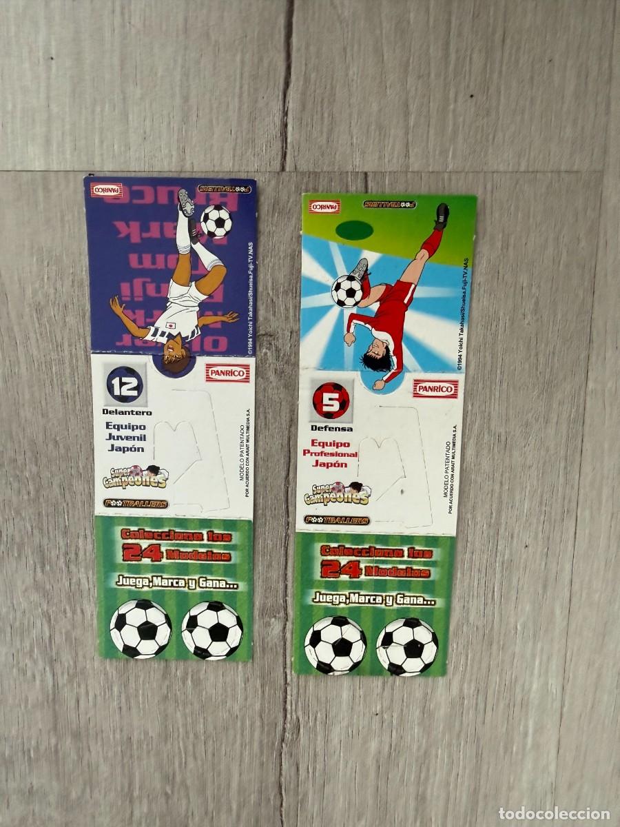 Coleccionismo Cromos antiguos: 2 cromos Panrico - Campeones Oliver y Benji - Footballers