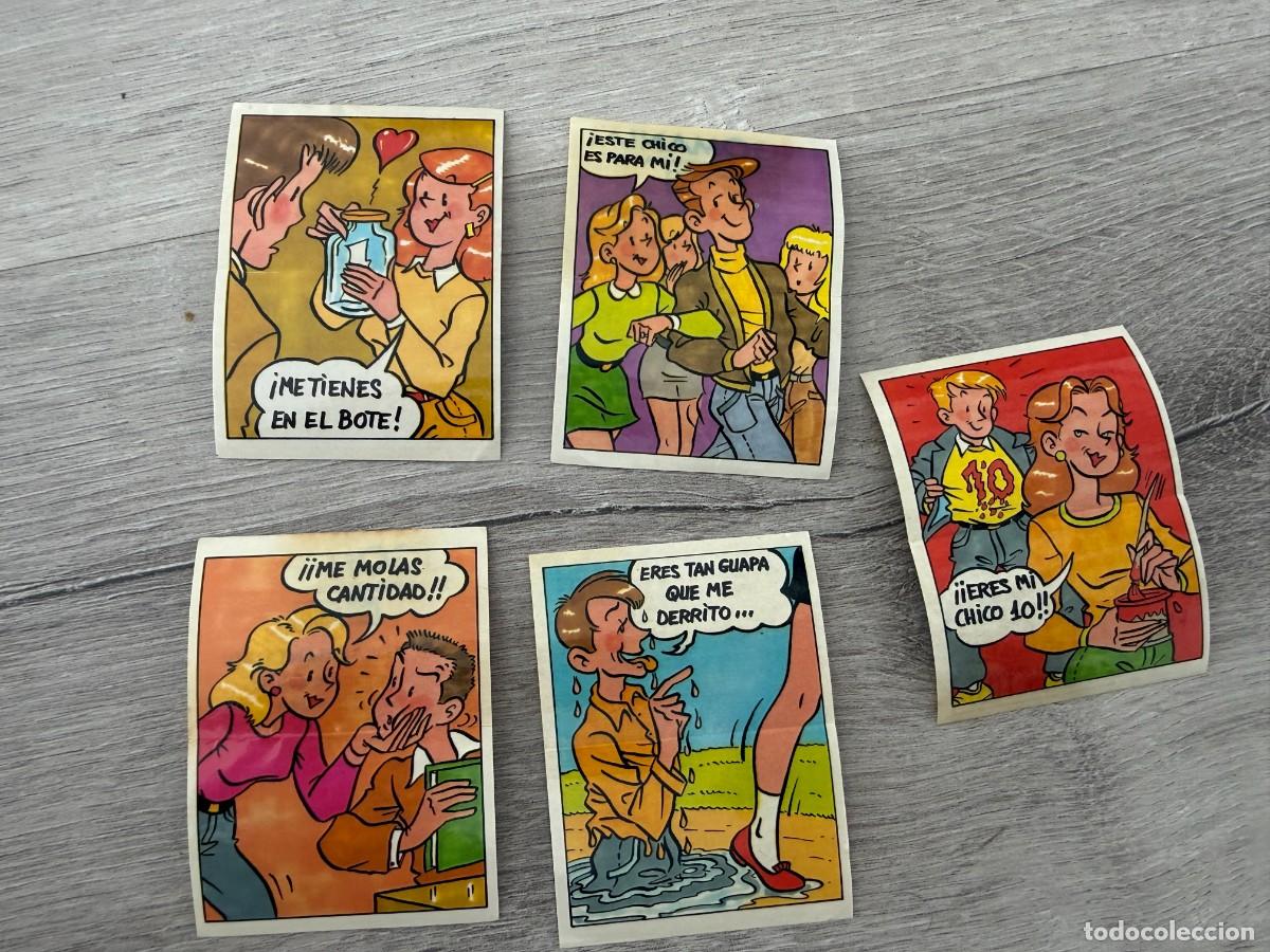 Coleccionismo Cromos antiguos: 5 cromos Ligoman&iacute;a de Phoskitos - 4, 5, 8, 10 y 34