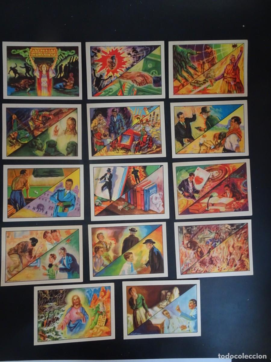 Coleccionismo Cromos antiguos: LOTE DE 14 ANTIGUOS CROMOS LAS PLAGAS DE LA HUMANIDAD, VER FOTOS