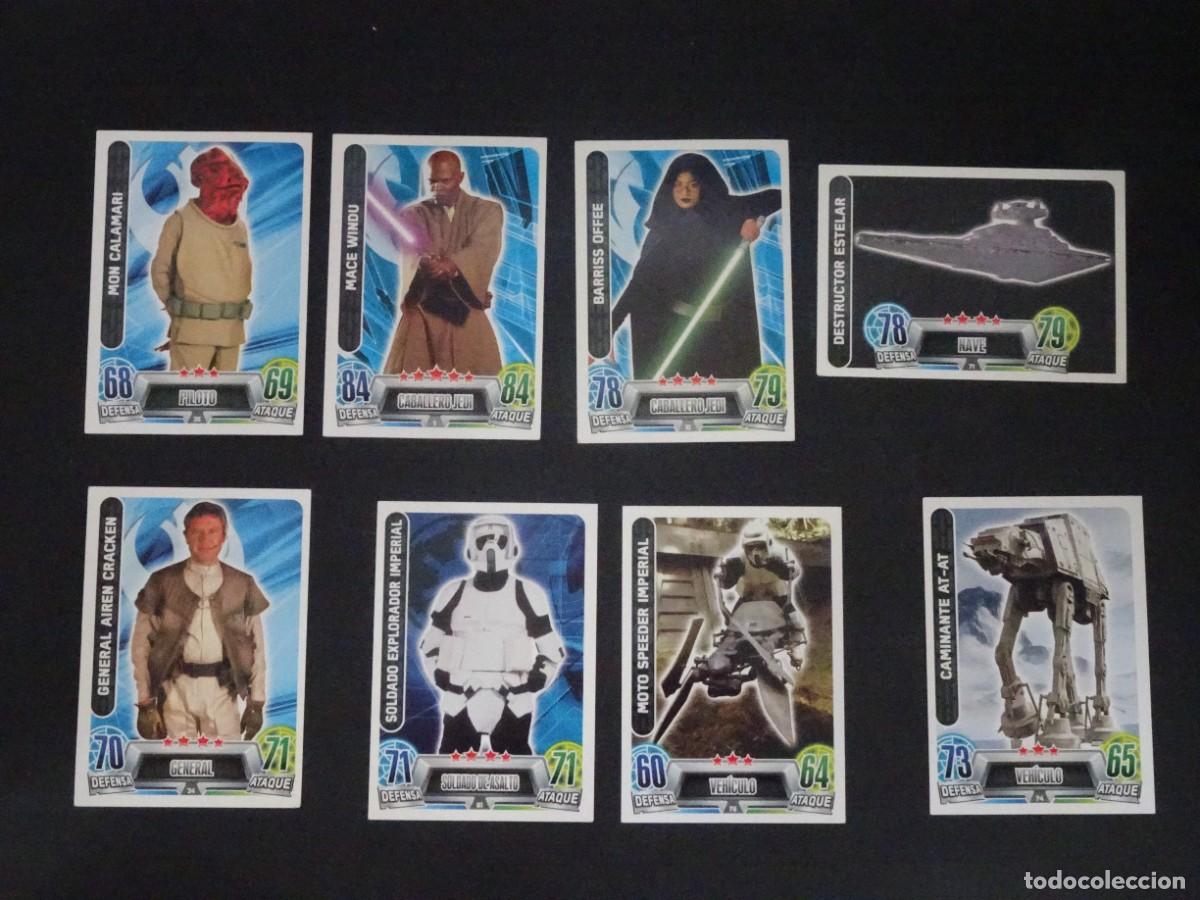 Collectionnisme Cartes &agrave; collectionner anciennes: LOTE DE 8 ANTIGUOS CROMOS CARDS TOPPS FORCE ATTAX , STAR WARS, VER FOTOS