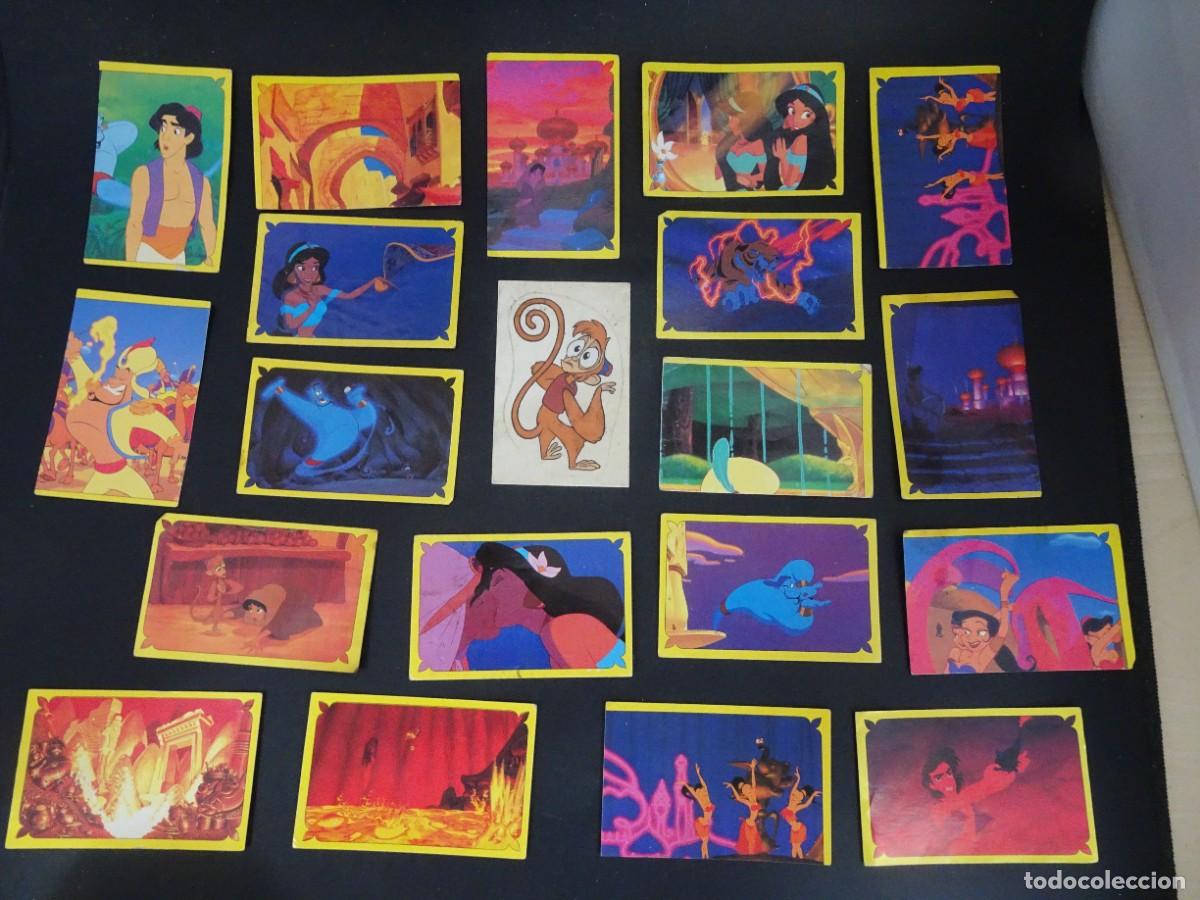 Collezionismo Figurine antiche: LOTE DE 20 ANTIGUOS CROMOS ALADDIN PANINI, DISNEY, VER FOTOS