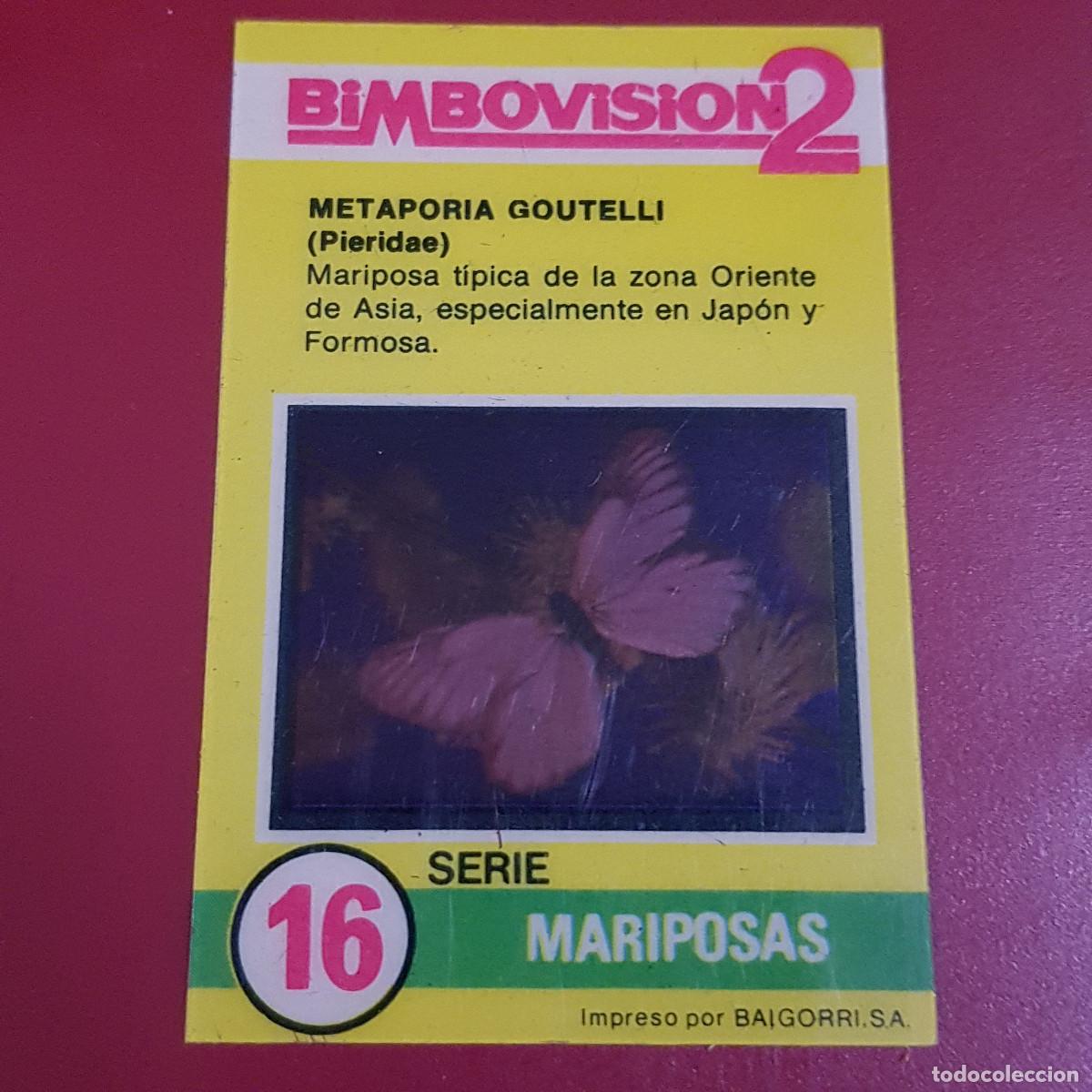 Coleccionismo Cromos antiguos: BIMBO - BIMBOVISION 2 - MARIPOSAS 16 METAPORIA GOUTELLI