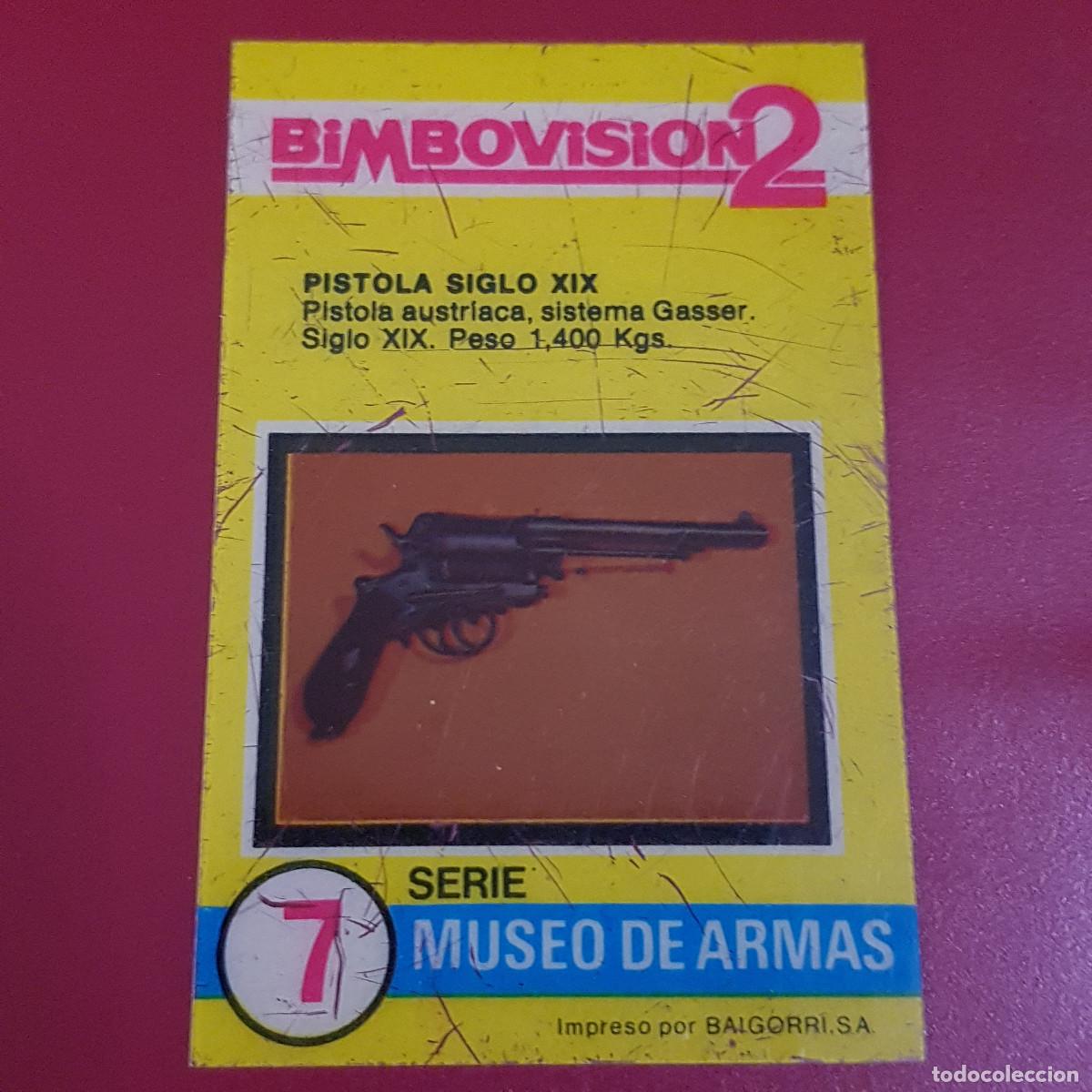 Coleccionismo Cromos antiguos: BIMBO - BIMBOVISION 2 - MUSEO DE ARMAS 7 PISTOLA SIGLO XIX
