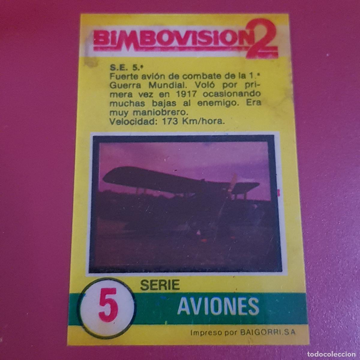 Coleccionismo Cromos antiguos: BIMBO - BIMBOVISION 2 - AVIONES 5 S.E. 5