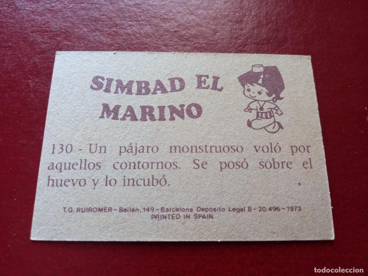 Coleccionismo Cromos antiguos: Cromo n.130 mis cuentos 2 - SIMBAB EL MARINO - Ruiz Romero 1973 - sin pegar