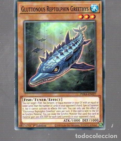 Colecionismo Cromos antigos: CROMO KONAMI YU-GI-OH GLUTTONOUS REPTOLPHIN GREETHYS EN 027 DEL A&Ntilde;O 2020