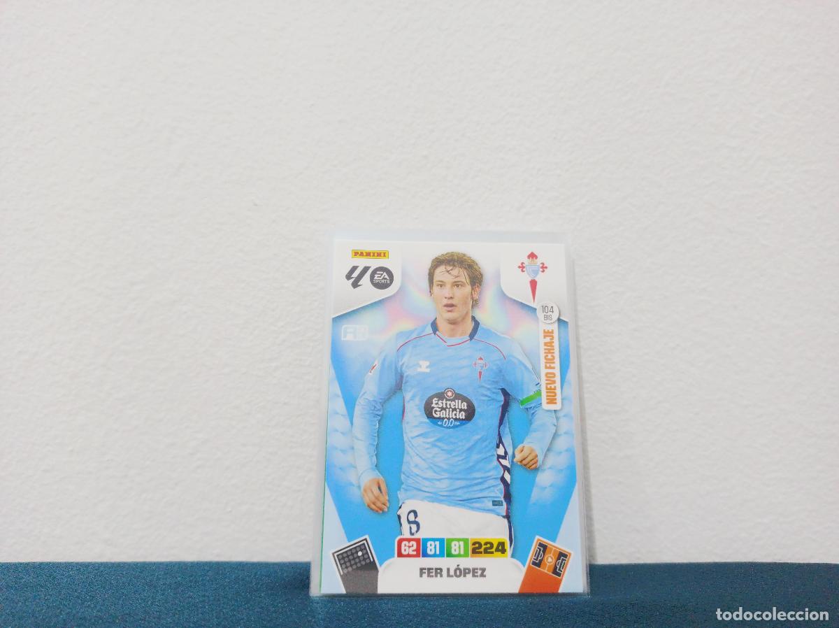 Coleccionismo Cromos antiguos: 104 BIS NUEVO FICHAJE FER L&Oacute;PEZ BASE RC CELTA PANINI ADRENALYN XL 25 26