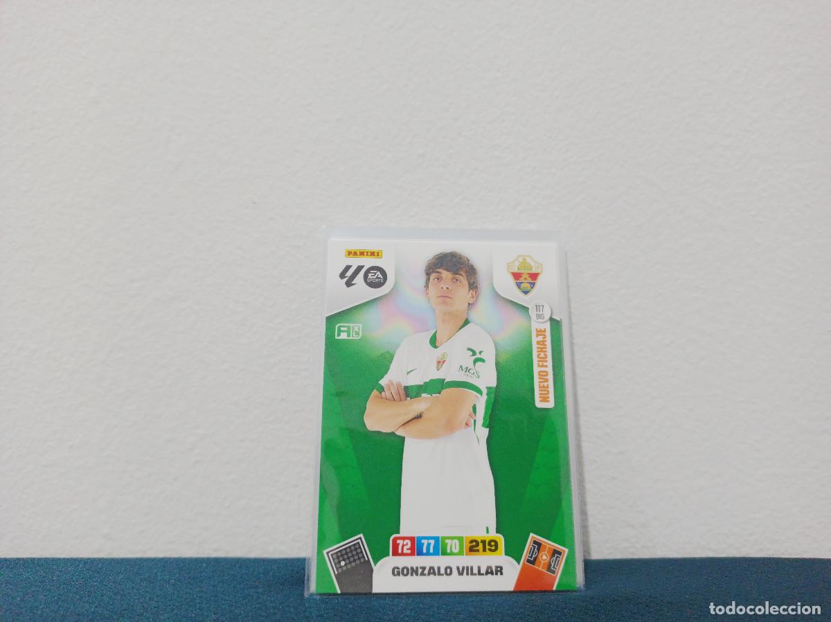 Coleccionismo Cromos antiguos: 117 BIS NUEVO FICHAJE GONZALO VILLAR BASE ELCHE CF PANINI ADRENALYN XL 25 26