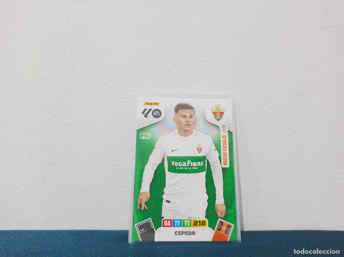Coleccionismo Cromos antiguos: 123 BIS NUEVO FICHAJE CEPEDA BASE ELCHE CF PANINI ADRENALYN XL 25 26