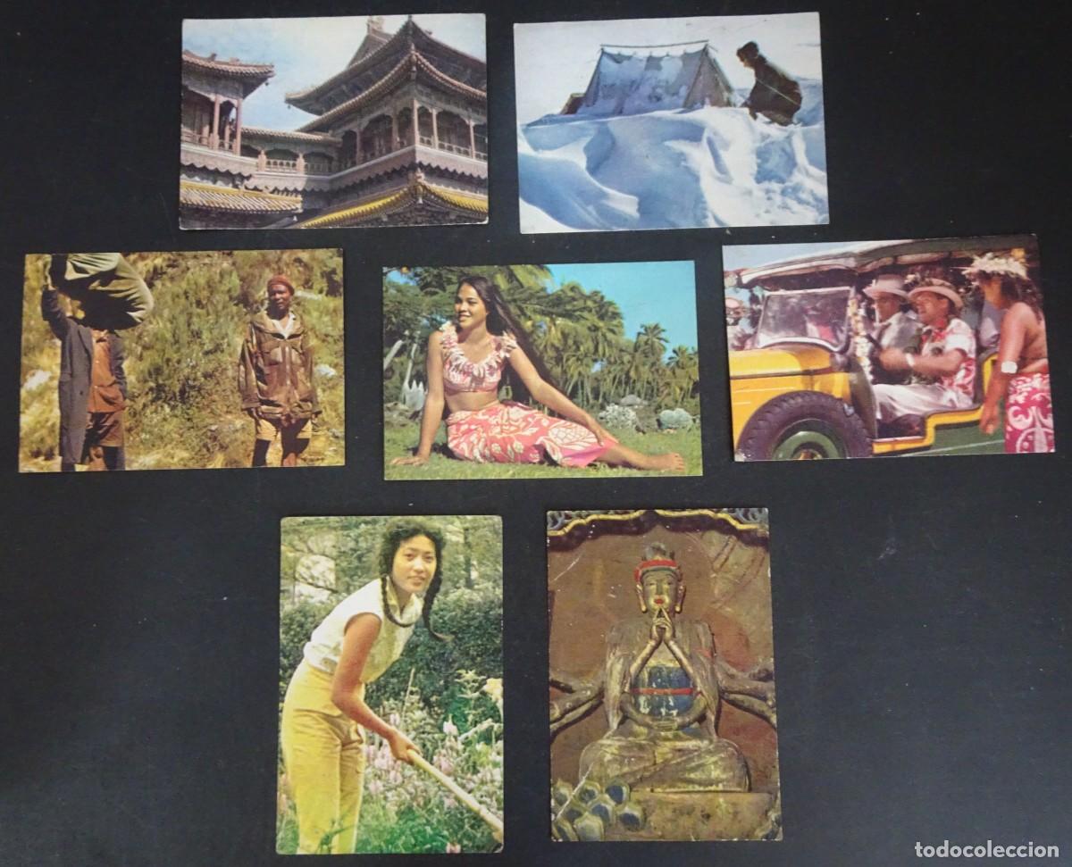 Coleccionismo Cromos antiguos: LOTE 7 CROMOS TIERRAS LEJANAS, NESTL&Eacute; , SIN PEGAR, VER FOTOS