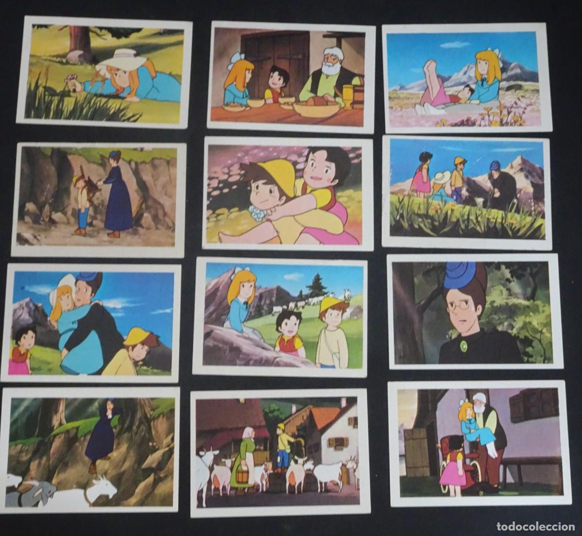 Coleccionismo Cromos antiguos: LOTE 12 CROMOS EL RETORNO DE HEIDI , 1975, FHER, SIN PEGAR, VER FOTOS