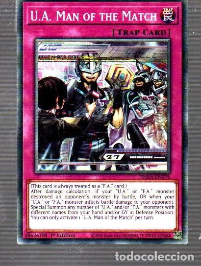 Coleccionismo Cromos antiguos: CROMO KONAMI YU-GI-OH U.A. MAN OF THE MATCH EN 076 DEL A&Ntilde;O 2020