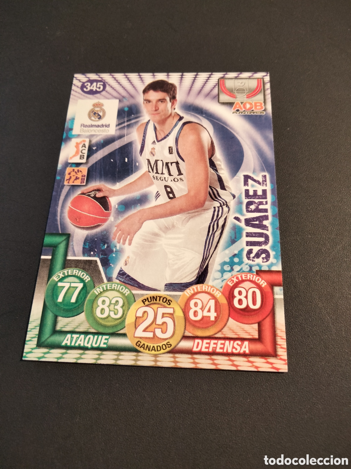Coleccionismo Cromos antiguos: SUAREZ # 345 ALERO REAL MADRID BALONCESTO LIGA 2010/11 PANINI