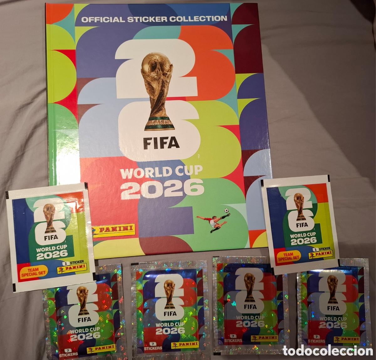 Coleccionismo Cromos antiguos: Panini world cup 2026 album tapa dura, 2 team special set, 4 sobres