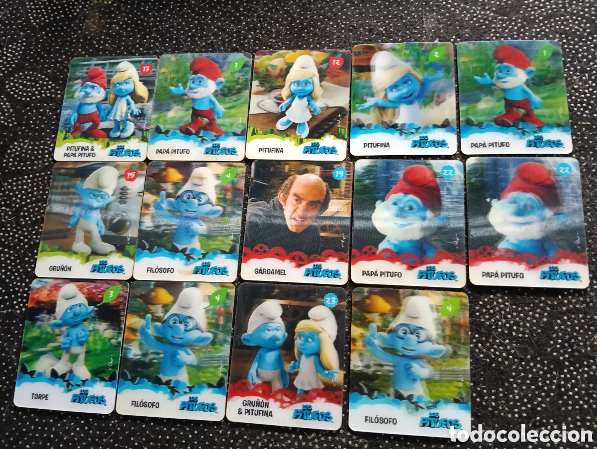 Coleccionismo Cromos antiguos: HOLOGR&Aacute;FICO 3D COLECCI&Oacute;N CROMOS PEYO LOS PITUFOS THE SMURFS, usados