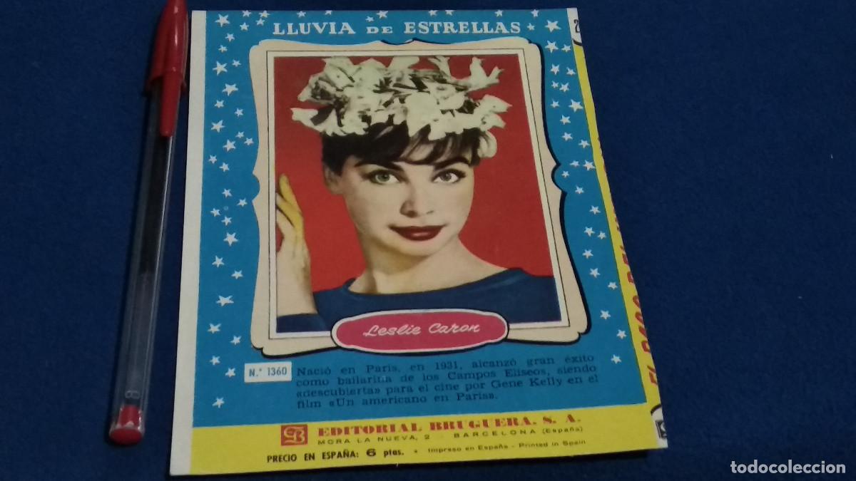 Coleccionismo Cromos antiguos: LESLIE CARON - FOTO CROMO EDITORIAL BRUGUERA / LLUVIA DE ESTRELLAS N&ordm; 1360 - A&Ntilde;OS 60 Fotocromos