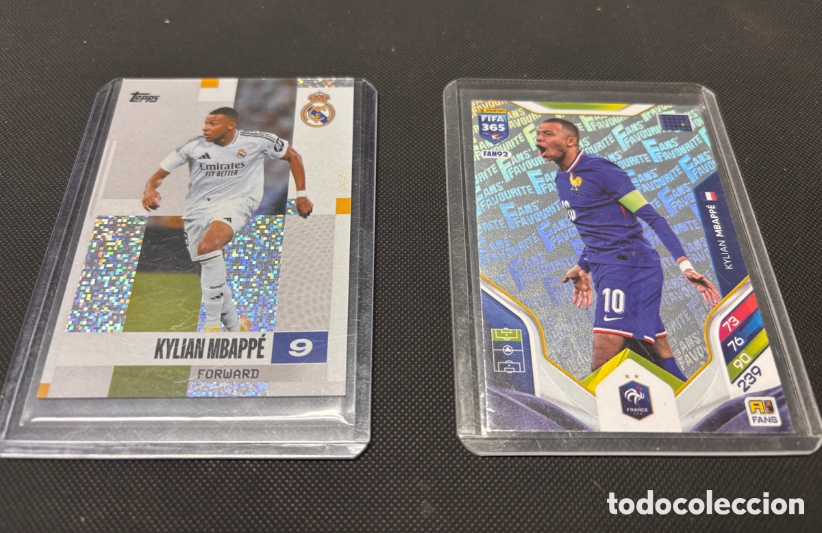 Coleccionismo Cromos antiguos: Lote Mbapp&eacute;: Topps Debut + Fans&rsquo; Favourite