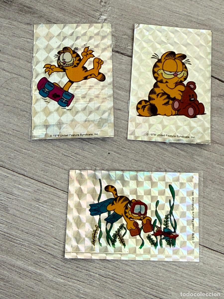 Coleccionismo Cromos antiguos: 3 cromos Garfield de Panrico