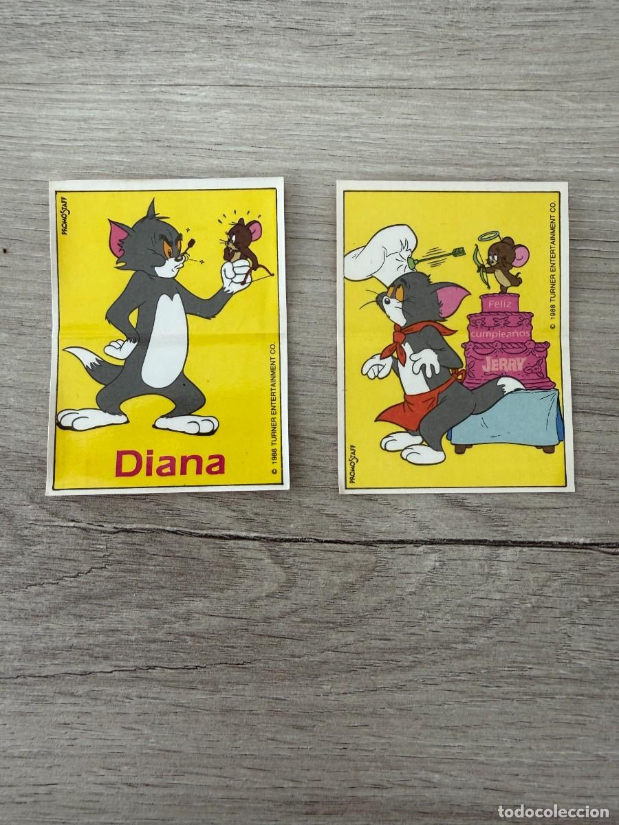 Coleccionismo Cromos antiguos: 2 cromos Tom y Jerry de Panrico