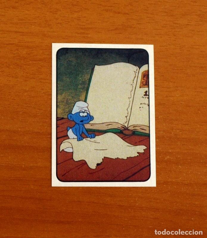 Coleccionismo Cromos antiguos: Los Pitufos - N&ordm; 7 - Editorial Panini A&ntilde;o 1982 - Cromo Adhesivo Nunca Pegado