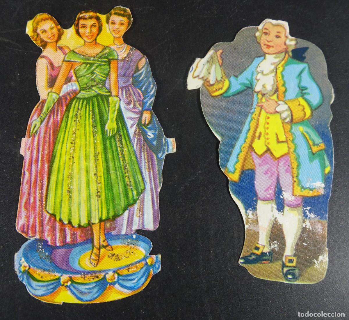 Coleccionismo Cromos antiguos: 2 ANTIGUOS CROMOS TROQUELADOS, TRAJES DE &Eacute;POCA, VER FOTOS