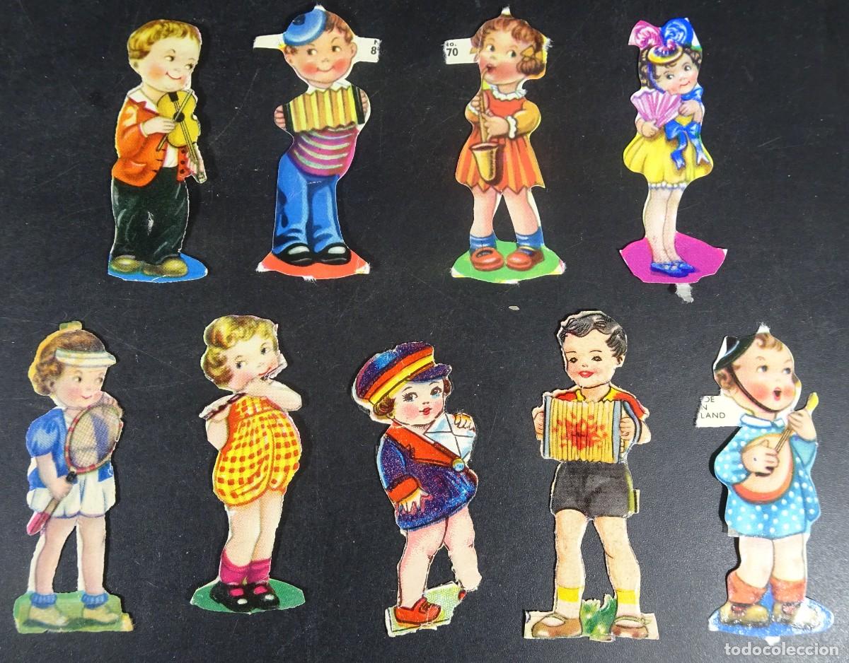 Coleccionismo Cromos antiguos: 9 ANTIGUOS CROMOS TROQUELADOS, NI&Ntilde;OS, VER FOTOS