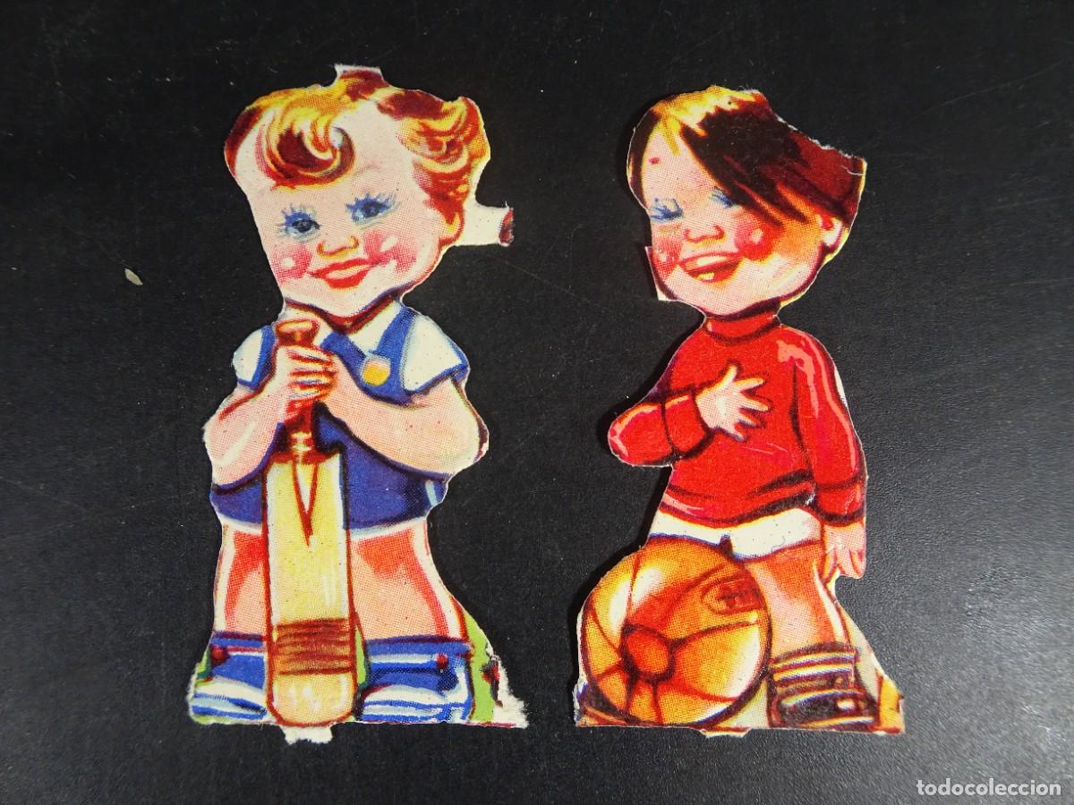 Coleccionismo Cromos antiguos: 2 CROMOS TROQUELADOS, NI&Ntilde;OS, VER FOTOS