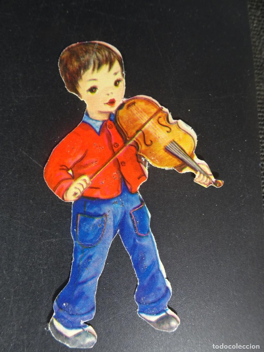 Coleccionismo Cromos antiguos: CROMO TROQUELADO, NI&Ntilde;O VIOL&Iacute;N, VER FOTOS