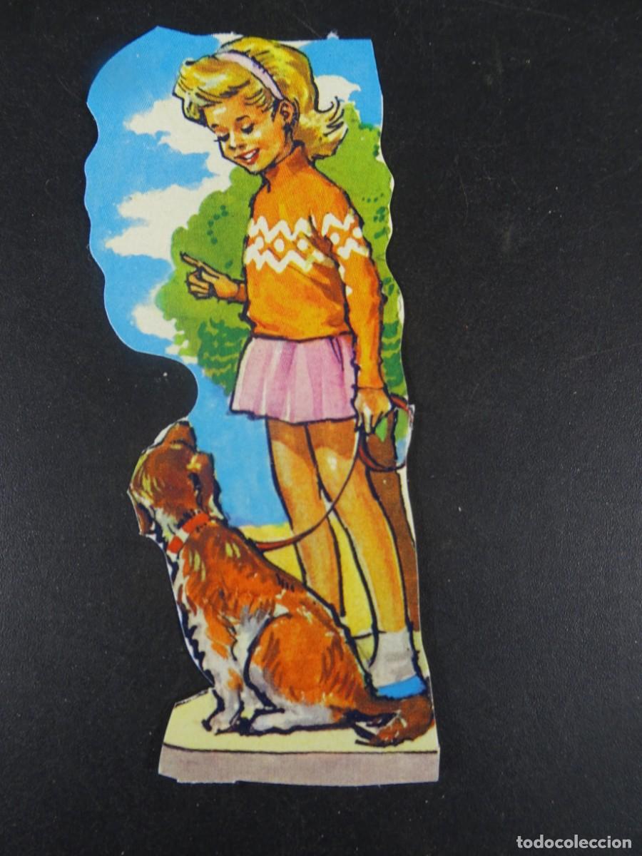 Collectable Antique Stickers: CROMO TROQUELADO, NI&Ntilde;A PERRO, VER FOTOS