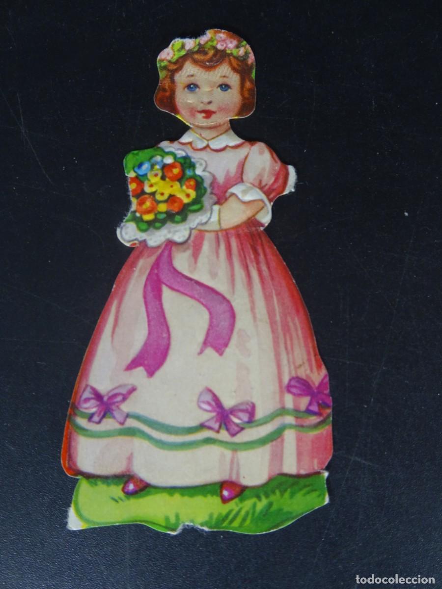 Coleccionismo Cromos antiguos: CROMO TROQUELADO, NI&Ntilde;A, VER FOTOS