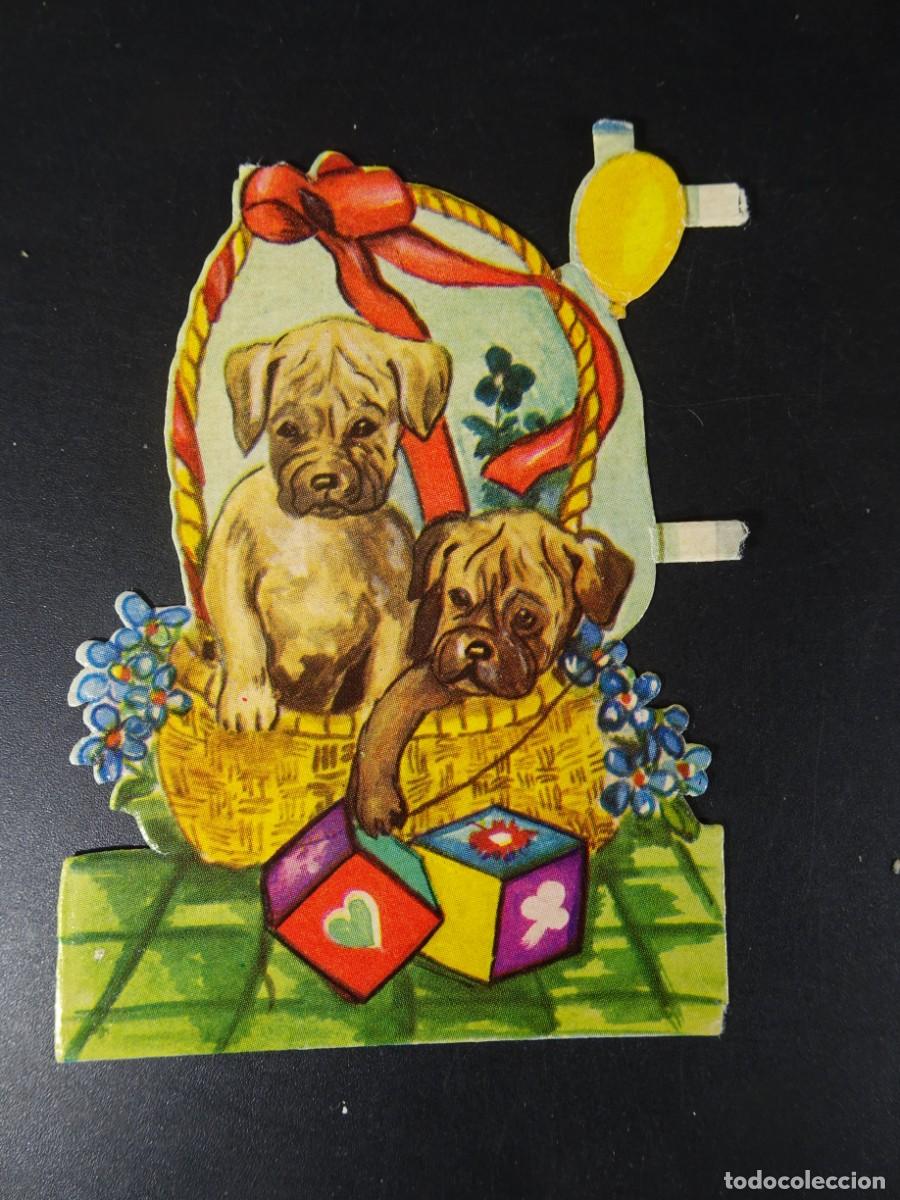 Collectable Antique Stickers: ANTIGUO CROMO TROQUELADO, PERROS, VER FOTOS