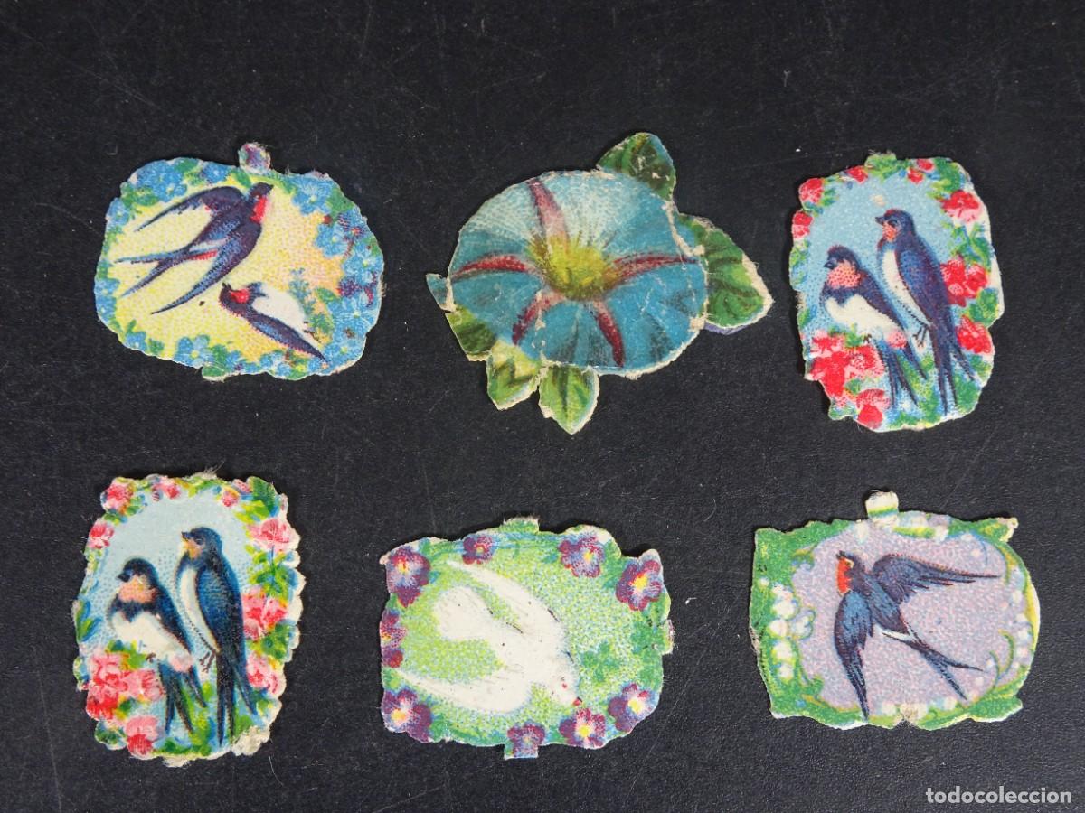 Collezionismo Figurine antiche: LOTE DE 6 ANTIGUOS CROMOS TROQUELADOS GOLONDRINAS VER FOTOS