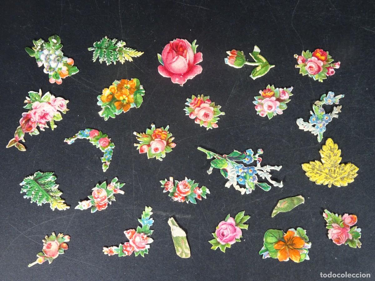 Collezionismo Figurine antiche: ANTIGUOS CROMOS TROQUELADOS PLANTAS FLORES, PIEZAS SUELTAS VER FOTOS