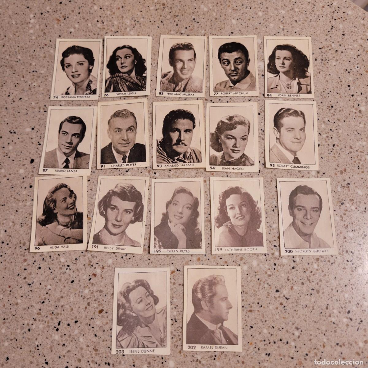 Coleccionismo Cromos antiguos: LOTE 17 CROMOS DE ARTISTAS DE CINE.LEER COMENTARIOS