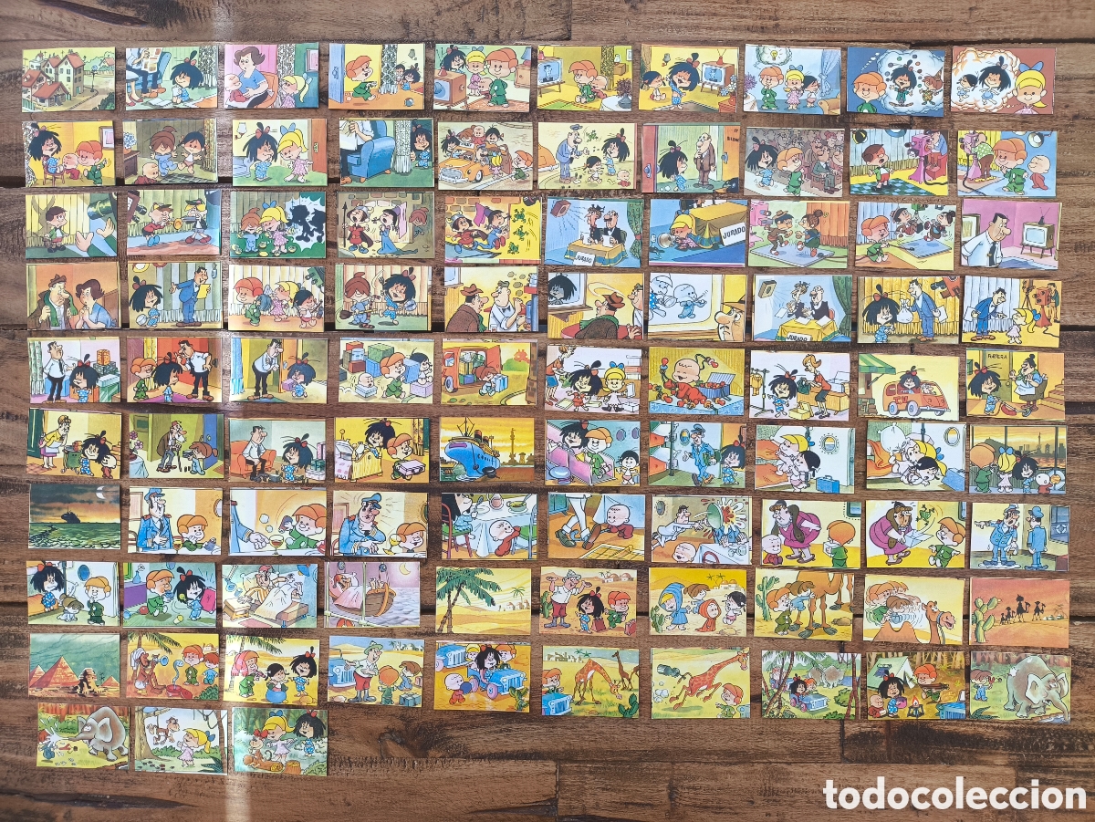 Coleccionismo Cromos antiguos: Lote 93 cromos colecci&oacute;n Vamos a la Cama Las Fant&aacute;sticas Aventuras de la Familia Telerin del 1al 93