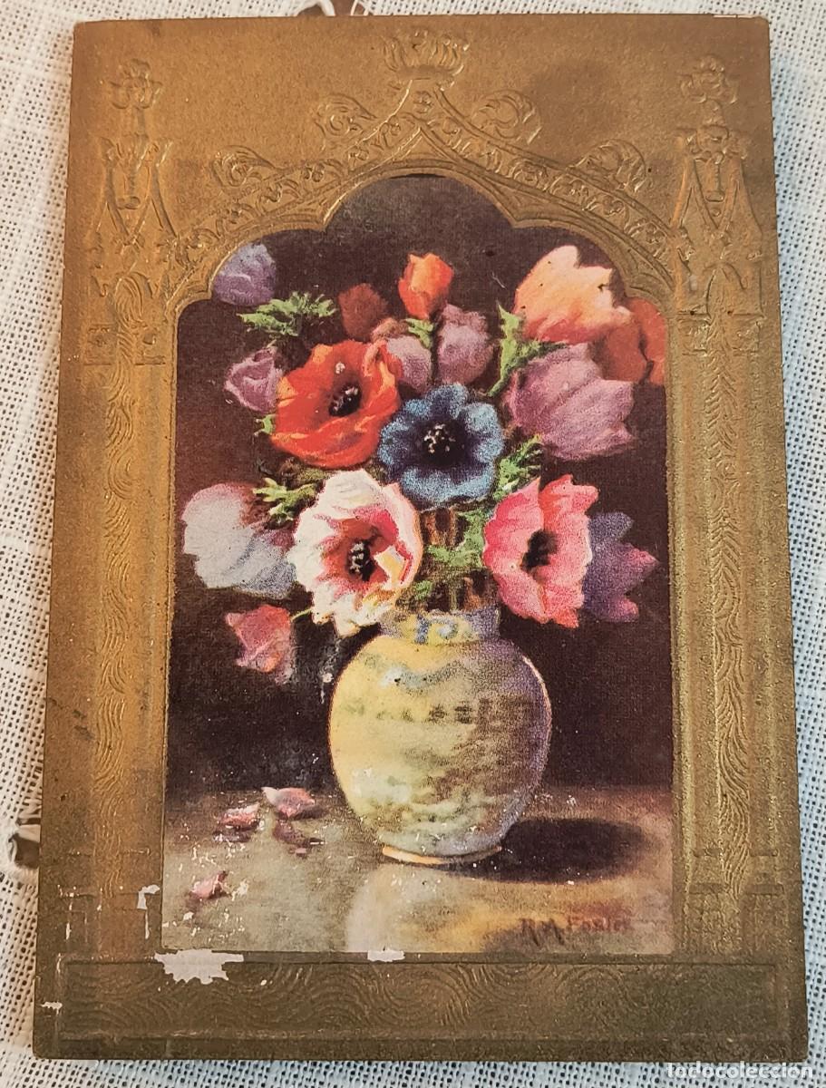 Collectable Antique Stickers: CROMO | CHOCOLATES EVARISTO JUNCOSA HIJO - FLORES / ARTE MODERNO SERIE F #4