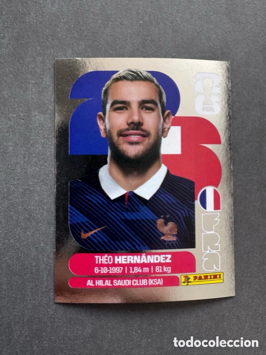 Coleccionismo Cromos antiguos: Theo Hernandez Sticker Panini World Cup 2026 Silver France FRA03