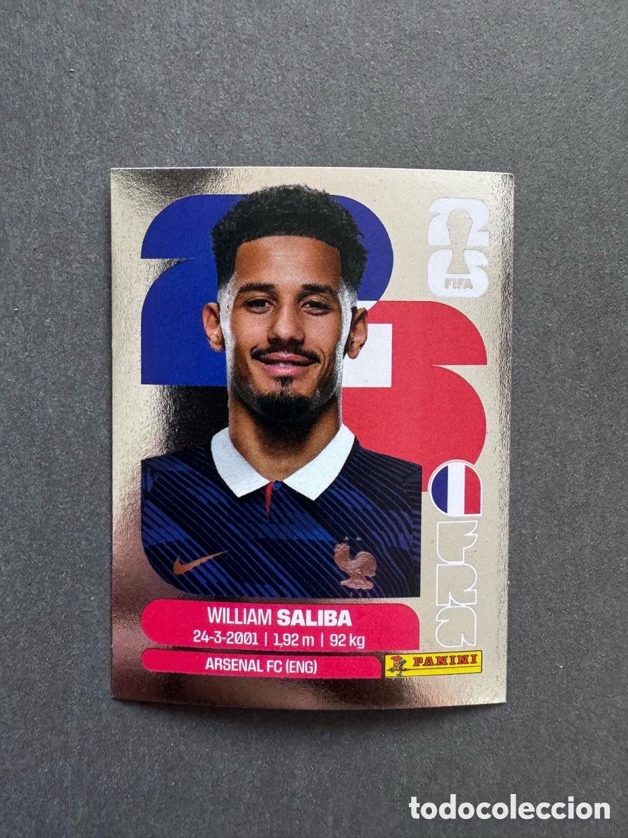 Coleccionismo Cromos antiguos: William Saliba Sticker Panini World Cup 2026 Silver France FRA04