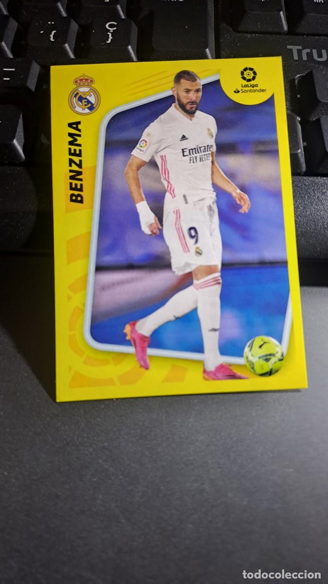 Coleccionismo Cromos antiguos: CROMO BENZEMA 3 REAL MADRID LIGA 2021 2022 21 22 ESTE PANINI NUNCA PEGADO