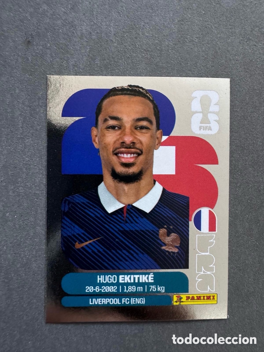 Coleccionismo Cromos antiguos: Hugo Ekitike Sticker Panini World Cup 2026 Silver France FRA19