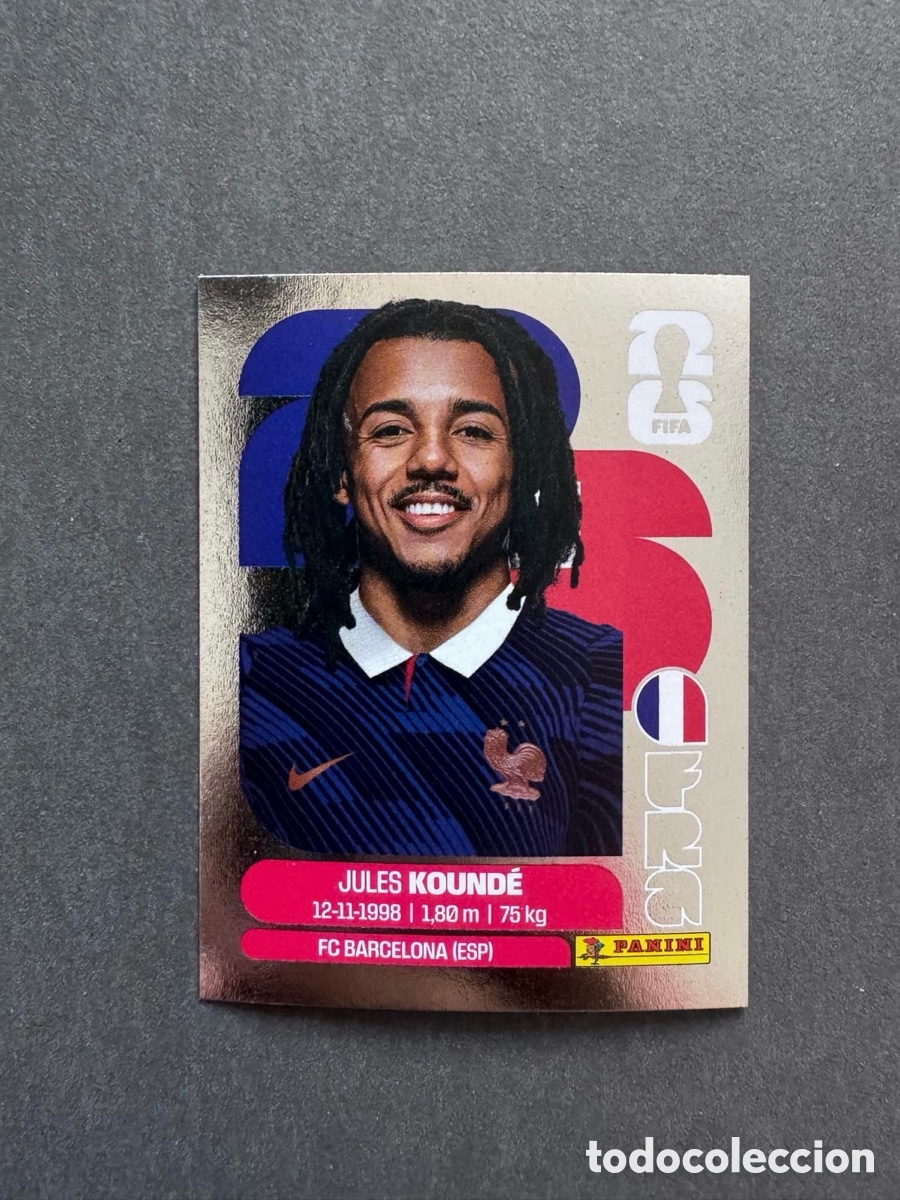 Collectable Antique Stickers: Jules Kounde Sticker Panini World Cup 2026 Silver France FRA05