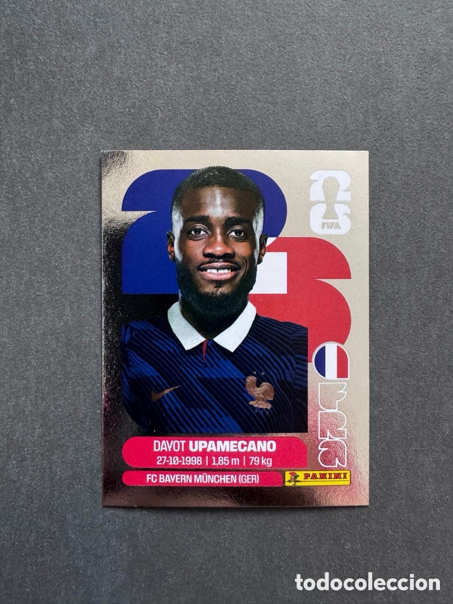Coleccionismo Cromos antiguos: Davot Upamecano Sticker Panini World Cup 2026 Silver France FRA07