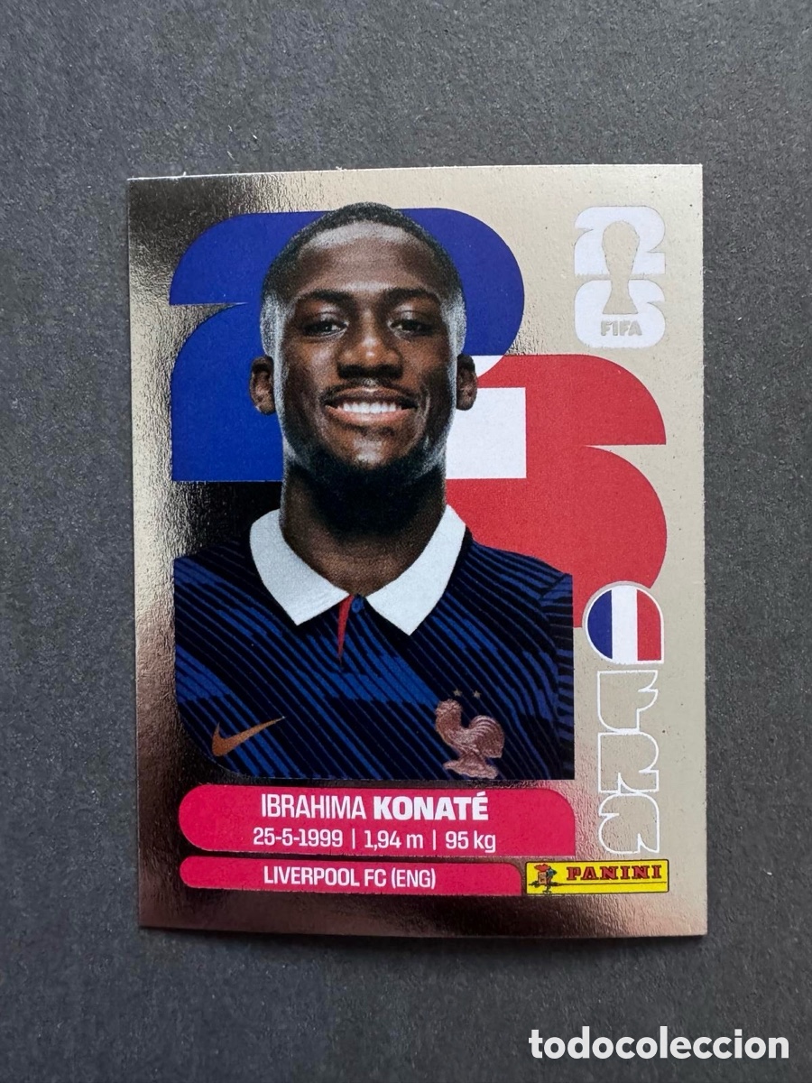 Coleccionismo Cromos antiguos: Ibrahima Konate Sticker Panini World Cup 2026 Silver France FRA06
