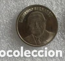 Coleccionismo Cromos antiguos: SANTIAGO BERNABEU MONEDA COLECCION OFICIAL DEL REAL MADRID 1902-2000