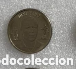 Coleccionismo Cromos antiguos: DI STEFANO MONEDA COLECCION OFICIAL DEL REAL MADRID 1902-2000